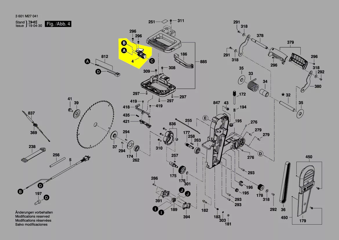 Interrupteur réf. 1 609 B06 720 Bosch
